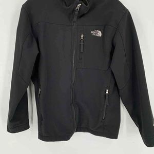 The North Face Boys Black Bionic Apex Pockets Fleece Jacket Coat Large